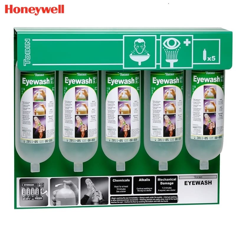 霍尼韦尔（Honeywell） 124 Tobin 瓶装洗眼器 (氯化钠洗眼液5*1000ml、铝支架套装)